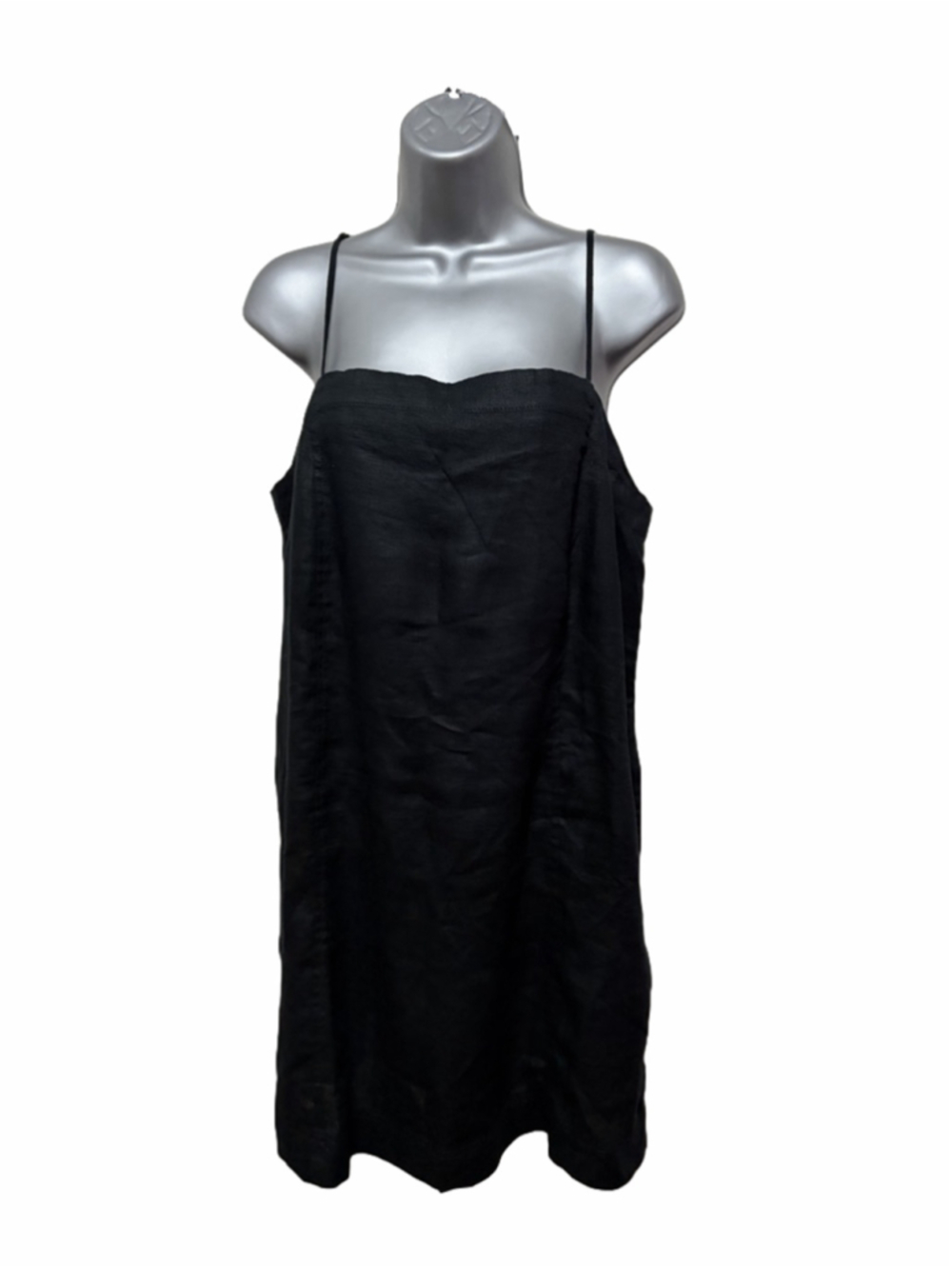NWT Madewell Goldie Mini Dress in 100% Linen True Black 10 retails $98